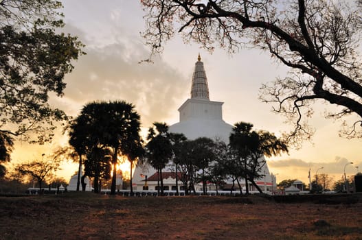 Ancient Buddhist Mirisavatiya Dagoba Stupa in Anuradhapura, Sri Lanka