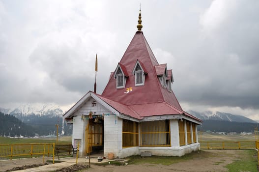 A Hindu temple in Gulmarg, Jammu and Kashmir, India