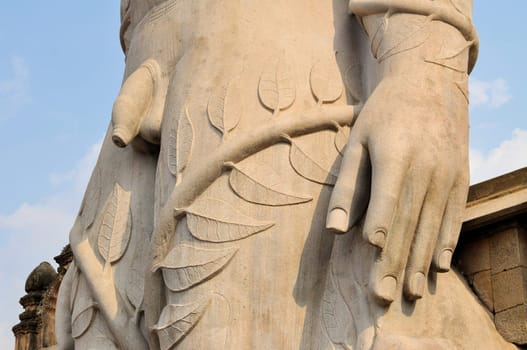 Statue of Jain god Gomeshvara in Shravanabelagola, Karnataka, India