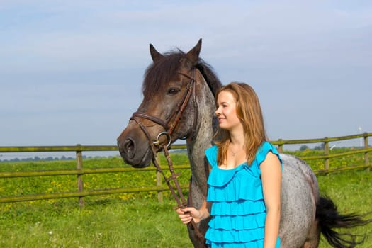 young girl and her horse