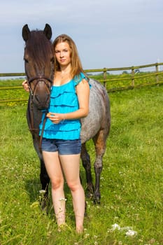 young girl and her horse