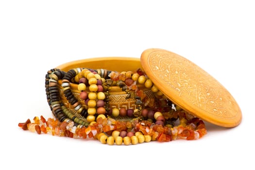 clay casket with jewellery