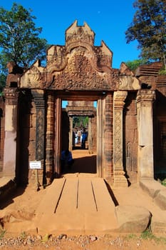 The entrance gopura of Banteay Sreiz, Cambodia