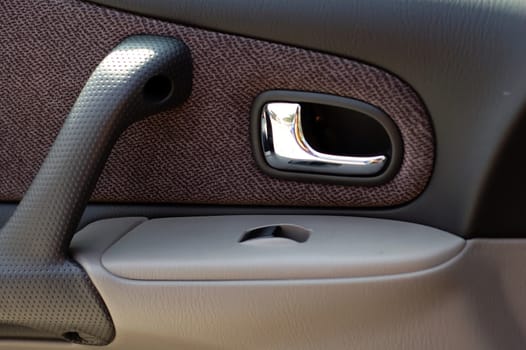 The interior panel of modern car door