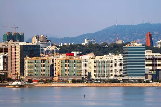 The moderm residential apartments in Macau city