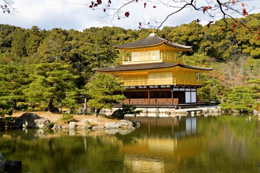 Golden Pavilion Kinkaku-ji in Kyoto, Japan