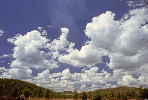 Clouds over lake Powell in Arizona