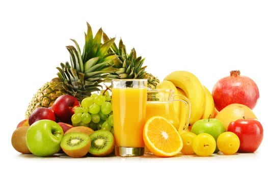 Composition with variety of fresh fruits. Balanced diet.