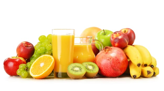 Composition with variety of fresh fruits. Balanced diet.