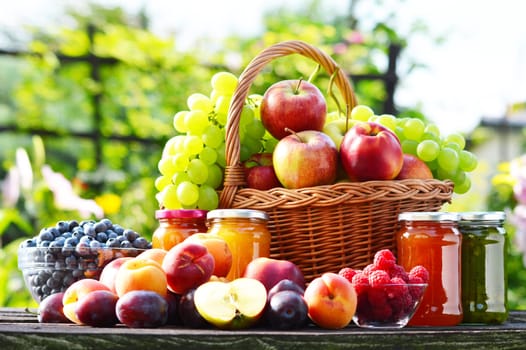 Fresh ripe organic fruits in the garden. Balanced diet.