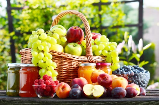 Fresh ripe organic fruits in the garden. Balanced diet.