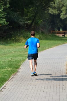 Jogger in a park