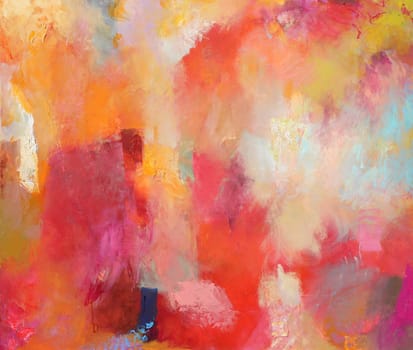 abstract art - hand painted canvas - painting mixed technique colorful
