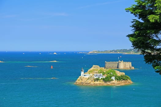 Lighthouse on the Ile Louet,Bay of Morlaix,Finistere,English Channel,Brittany,France