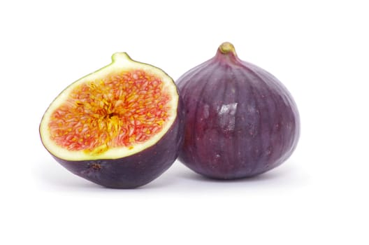fresh figs isolated on white background
