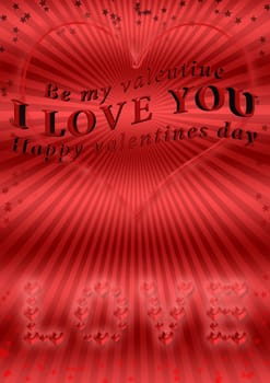 Three dimensional generate valentine's day background