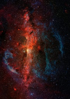 Star field in space, a nebulae and a gas congestion. "Elements of this image furnished by NASA""."
