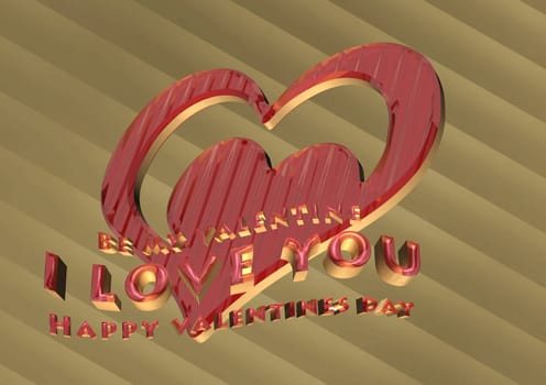 Three dimensional generate valentine's day background