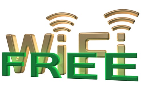 Sign of a free zone of a wireless communication