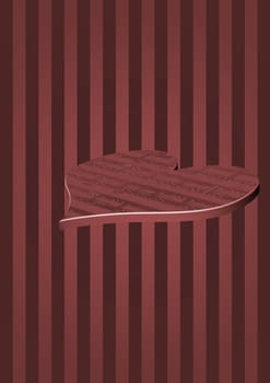 Three dimensional generate valentine's day strip background.