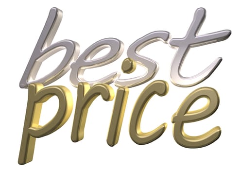 Glossy gold three-dimensional inscription Best price as a sign.