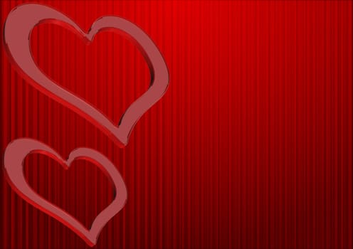 Three dimensional generate valentine's day background