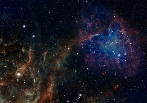 Small part of an infinite star field of space in the Universe. "Elements of this image furnished by NASA""."