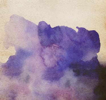 abstract blue tones - watercolor texture with paper background