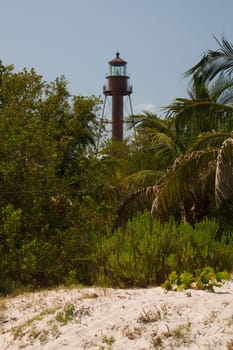 Lighthouse on Sanibel Island in Florida on the Gulf Coast