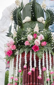 Colorful Thai traditional fresh craft flower, stock photo