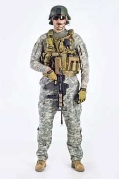 SWAT Team Officer on white isolated background