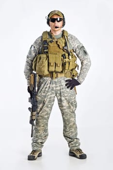 SWAT Team Officer on white isolated background