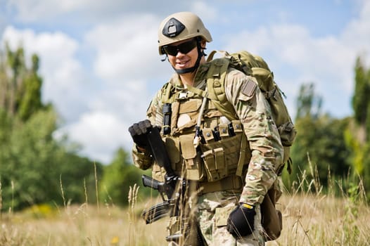 SWAT Team Officer on white isolated background