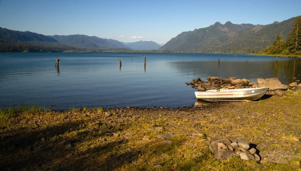 Quiet solutude is your reward on the sjores of Lake Quinault