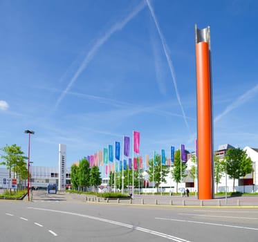 exterior of the fair trade building in utrecht, netherlands. The Fair receives about 2.5 million visitors with an area of ​​100,000 square meters