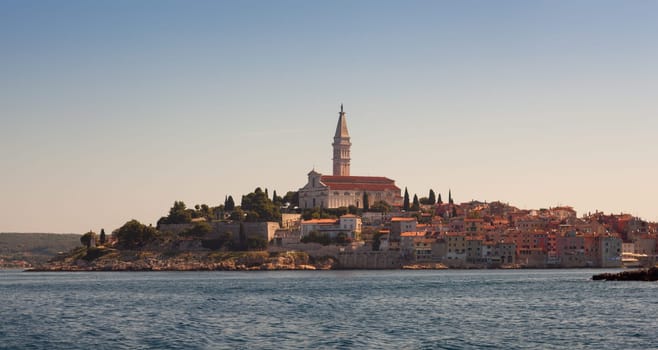 View of Rovinj little city in Istria, Croatia