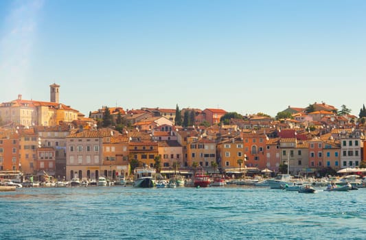View of Rovinj little city in Istria, Croatia