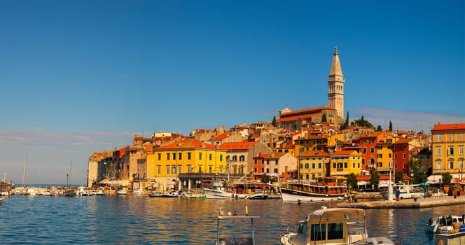 View of Rovinj little city in Istria, Croatia