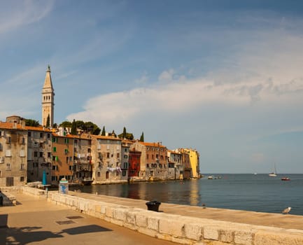 View of Rovinj little city in Istria, Croatia