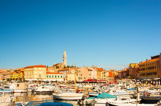 View of Rovinj little city in Istria, Croatia