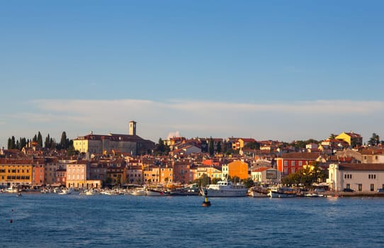 View of Rovinj little city in Istria, Croatia