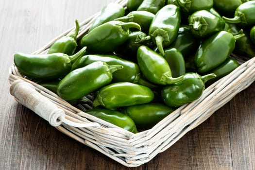 Green sharp japal epic in a basket