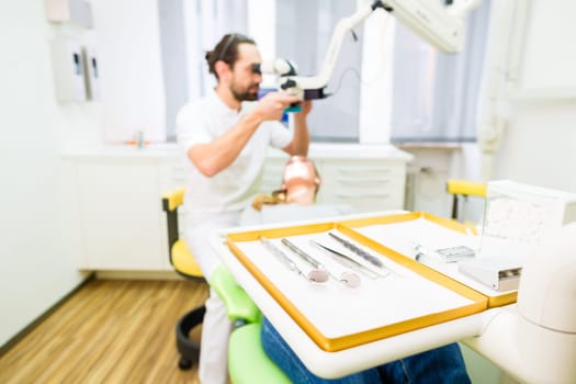Sterile dentist instruments in practice