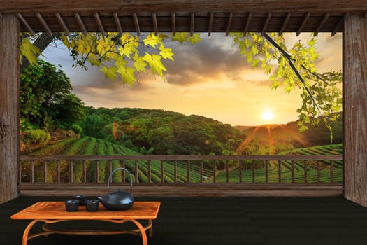 Cup of tea and mint with nice background for adv or others purpose use