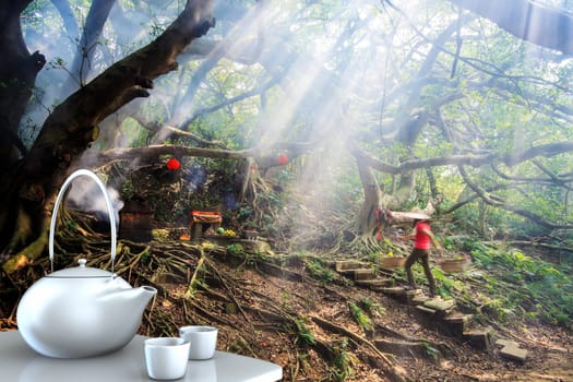Teapot with nice background for adv or others purpose use