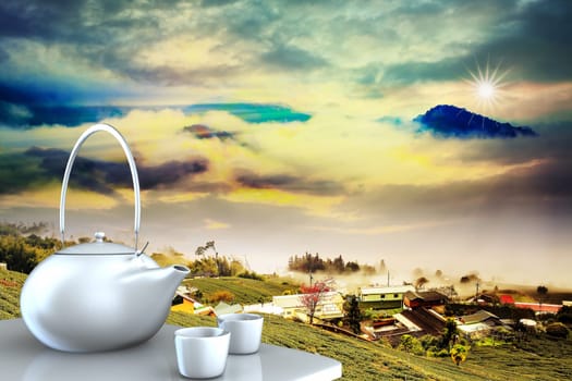Teapot with nice background for adv or others purpose use