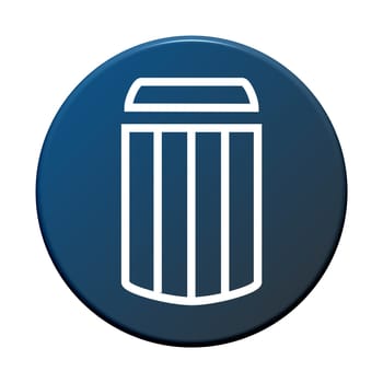 Button round: garbage bin