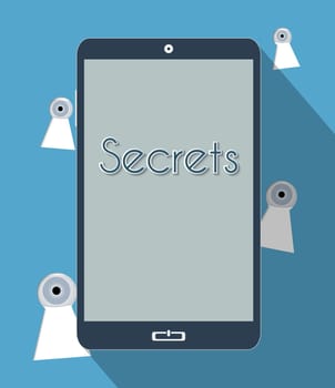 Concept for privacy, information security and personal data protection. Flat design illustration.