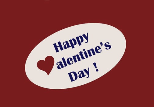 Happy valentine's day sticker on red background