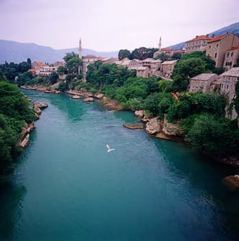 River Neretva in Mostar, Bosnia-Herzegovina
